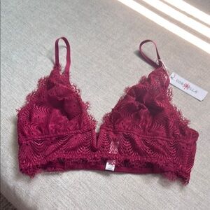 NWT Cosabella Deep Red Lace Bralette